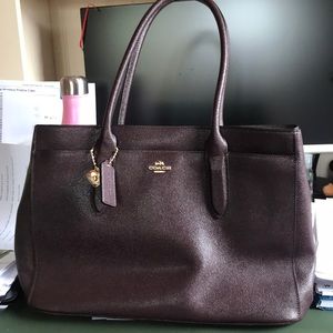 Coach New York dark burgundy satchel